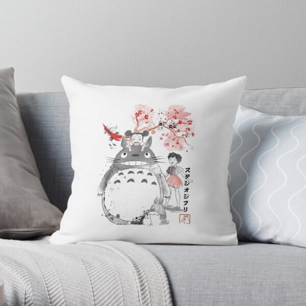 my great nighbor totoro  Throw Pillow RB2607 product Offical totoro Merch