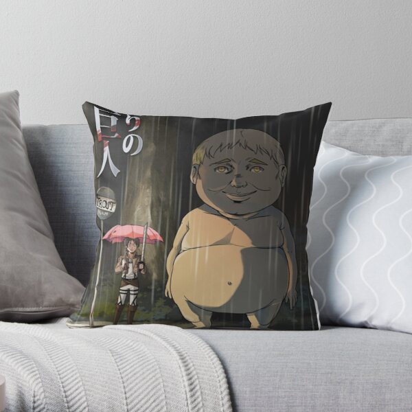 attack on totoro Throw Pillow RB2607 product Offical totoro Merch